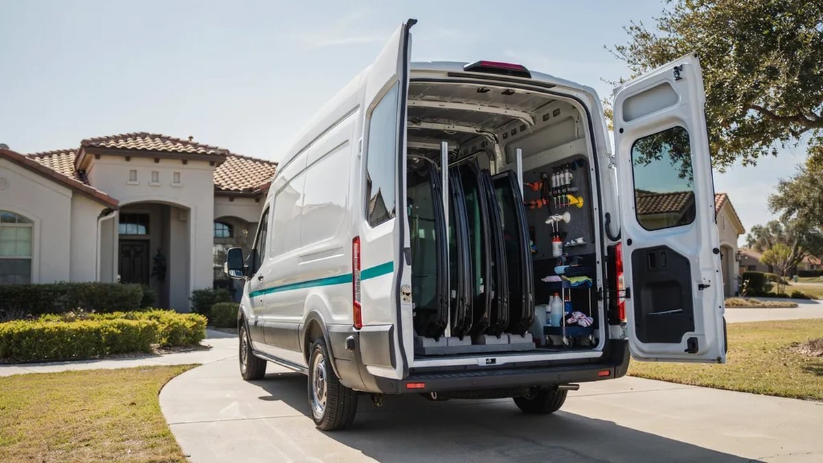 Back to school windshield check Leander TX — mobile auto glass service van